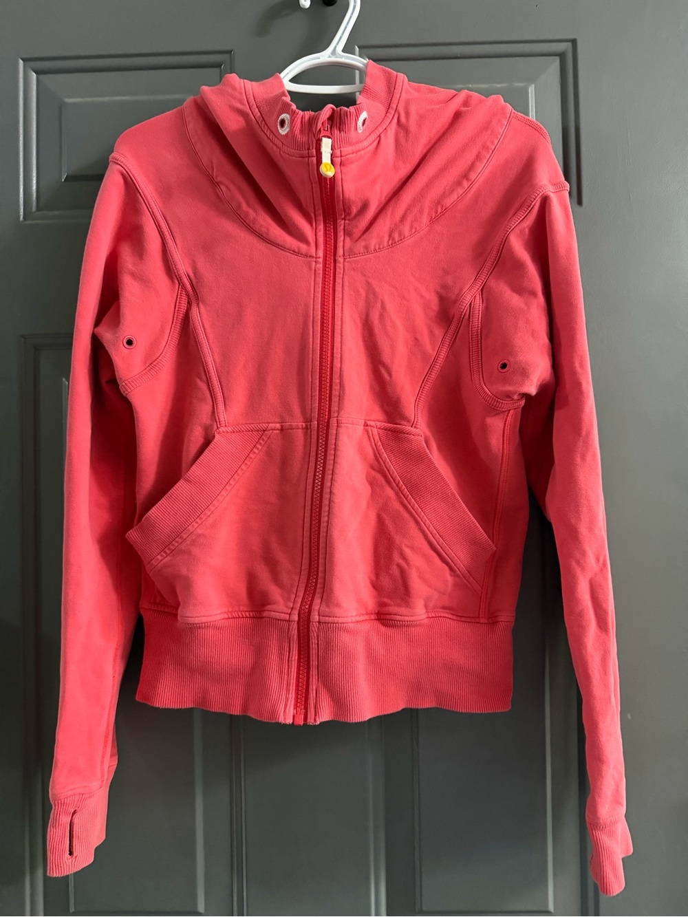 lululemon athletica Coral Pink Full-Zip Turtleneck Sweater